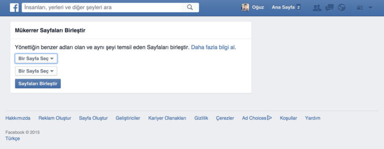 Facebook Sayfaları Birleştirme İşlemi Nasıl Yapılır?