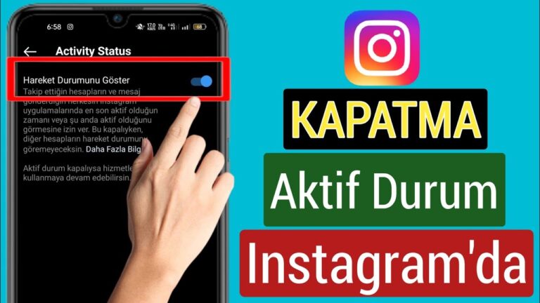 Instagram Çevrimiçi Kapatma Nasıl Yapılır