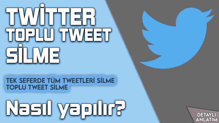 Twitter Toplu Tweet Silme